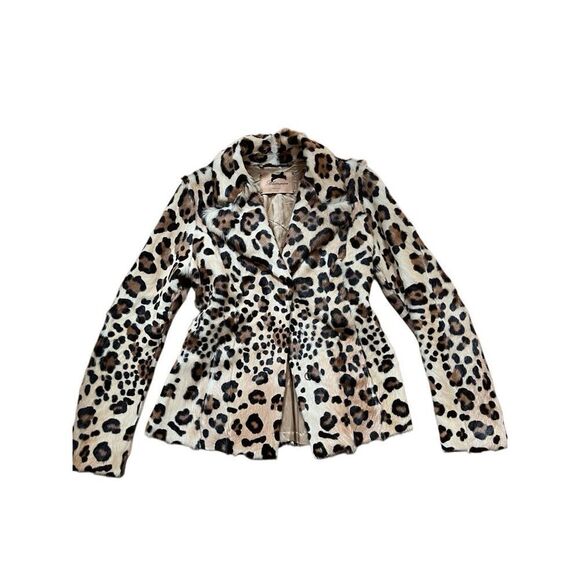 Blumarine 2012 Collection Fur Cheetah Print Chic Peplum Jacket Women’s S Italy - Picture 13 of 16